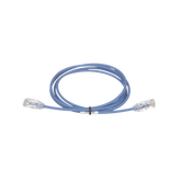 Cable de Parcheo TX6, UTP Cat6, Diámetro Reducido (28AWG), Color Azul, 41ft