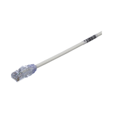 Cable de Parcheo UTP Cat6A, CM/LSZH, Diámetro Reducido (28AWG), Color Blanco Mate, 1ft