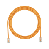 Cable de Parcheo UTP Cat6A, CM/LSZH, Diámetro Reducido (28AWG), Color Naranja, 7ft