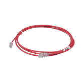 Cable de Parcheo UTP Cat6A, CM/LSZH, Diámetro Reducido (28AWG), Color Rojo, 7ft