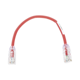 Cable de Parcheo UTP, Cat6A, Diámetro Reducido (28 AWG), CM/LSZH, Color Rojo, 8in (20.3cm)