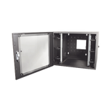 Gabinete de Pared Estándar de 19in, Abatible, de 12 UR, 762 mm de Profundidad, Color Negro
