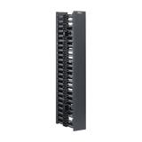 Organizador Vertical NetRunner, Doble (Frontal y Posterior), Para Rack Abierto de 45 Unidades, 4.9in de Ancho, Color Negro
