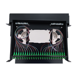 ODF Deslizable 1U con 24 Adaptadores LC DX y 48 Pigtails - Fibralink