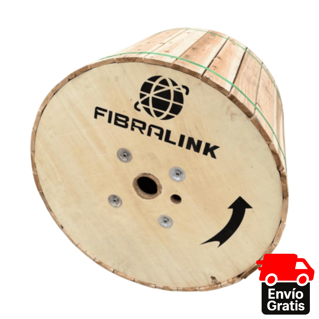 Carrete de 5 KM de Cable de Fibra Óptica ADSS SM G652D 24 Núcleos 150 Span) - Fibralink