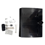 Caja terminal montada en pared de 16 núcleos material ABS color negro. Incluye adatpadores SC APC - Fibralink