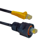 Patch Cord Industrial "Ruggedized" a Plug Modular, Cat6, de 3 ft, Color Negro