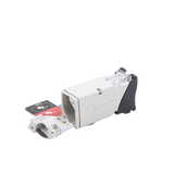 Jack Z-MAX UTP Categoría 6, Montaje híbrido en Placa de Pared (Plano y Angulado), Color Negro