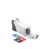 Jack Z-MAX UTP Categoría 6, Montaje híbrido en Placa de Pared (Plano y Angulado), Color Negro