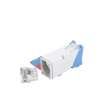 Jack Z-MAX UTP Categoría 6, Montaje híbrido en Placa de Pared (Plano y Angulado), Color Azul