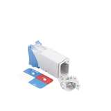 Jack Z-MAX UTP Categoría 6, Montaje híbrido en Placa de Pared (Plano y Angulado), Color Azul