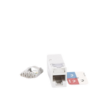 Jack Z-MAX Cat6A, UTP, Montaje híbrido en Placa de Pared (Plano y Angulado), Color Blanco