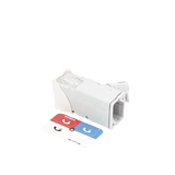 Jack Z-MAX Cat6A, UTP, Montaje híbrido en Placa de Pared (Plano y Angulado), Color Blanco, Versión Bulk (Sin Empaque Individual)