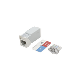 Jack Z-MAX Cat6A, UTP, Montaje híbrido en Placa de Pared (Plano y Angulado), Color Blanco, Versión Bulk (Sin Empaque Individual)