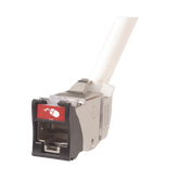 Jack Z-MAX 45 montaje híbrido a 45 grados ideal para espacios reducidos, Categoría 6A, Blindado, color negro