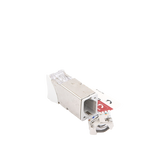 Jack Z-MAX Cat6A, Blindado, Montaje híbrido en Placa de Pared (Plano y Angulado), Color Blanco