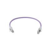 Patch Cord Z-MAX Cat6A S/FTP, CM/LS0H, 1ft, Color Violeta, Versión Bulk (Sin Empaque Individual)