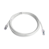 Patch Cord Z-MAX Cat6A S/FTP, CM/LS0H, 10ft, Color Blanco, Versión Bulk (Sin Empaque Individual)