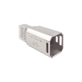 Plug RJ45 Cat6A Blindado, Terminación en Campo, Compatible con Todas las Categorías, Sin Clip Protector de Seguro