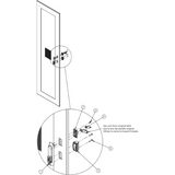 Chapa de Seguridad para Gabinete / Combinación de 3 Dígitos / Control Llave Maestra / Acero Texturizado Negro / 7.50 x 1.38 x 2.50 in