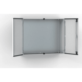 Gabinete de Doble Puerta MAD / 1000 x 1000 x 300 mm (39.37 x 39.37 x 11.81 in) / NEMA Tipo 12 / IP55 / IK10 / Acero Dulce 1.5 mm / Placa de Montaje Incluida / Gris Claro RAL 7035