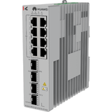 Switch Industrial eKit / 8 Puertos Gigabit / 2 SFP / 2 SFP+ / Montaje en Riel DIN / Fuente Redundante: 9.6 a 50 VCD / Libre de licenciamiento / Gestión gratuita desde la Nube