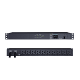 PDU ATS (Fuente Redundante Auto-transferible) Medible, Para Distribución de Energía, 2 Entradas 120 Vca NEMA5-15P, Con 10 Salidas NEMA 5-15R, Horizontal 19in, 1UR