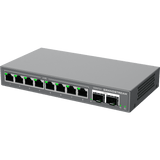 Switch L2 Lite Administrable de 10 Puertos / 8 Puertos Ethernet 2.5 Gigabits / 2 Puertos SFP+ 10 Gigabits / VLAN / QoS / Montaje en Escritorio o Pared / Compatible con GDMS