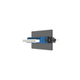 Placa Acopladora de Fibra Óptica FAP, Con 12 Conectores LC Simplex (12 Fibras), Para Fibra Monomodo OS1/OS2, Color Azul