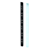 Organizador Vertical para Amarre de Cables / Acero Dulce / 2068 x 122 x 19 mm (81.4 x 4.8 x 0.75 in) / Negro Intenso RAL 9005 / Montaje sin Herramientas / Compatible con Accesorios de Gestión