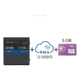 Router Teltonika LTE/4G RUT200 + 12 creditos RMS + SIM de YOBI de 5GB por Mes durante un año de servicio (solo datos)
