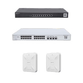 Solución Completa de Red para hasta 350 Clientes y hasta 4 servicios de Internet., Ideal para Iniciar un Proyecto de Hotelería u Oficina