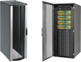 Gabinete Rack ProLine ConnecTek 42 UR 2000 x 800 x 1200 mm con Capacidad 1134 kg Acero, Color Negro Con Organizadores Laterales Frontal y Traseros Incluidos