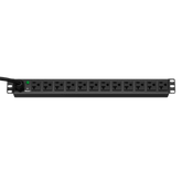 PDU ES2P Básico para Distribución de Energía, Enchufe de Entrada NEMA L5-20P, Con 12 Contactos NEMA 5-20R, Instalación Horizontal de 19in, 1UR, 20 Amp, 120 Vca