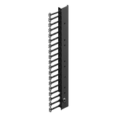 Organizador Vertical de Cables Rack 48 UR / Acero Negro / Sección 95x208 mm / Capacidad 726 Cables / Fijación Flecha 1.75 pulg