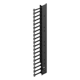 Organizador Vertical de Cables para Rack 45 UR (79 in) / Acero Negro RAL 9005 / Sección 95x208 mm (3.7x8.2 in) / Capacidad 726 Cables / Dedos cada 1.75 pulg / ProLine S1 HOFFMAN