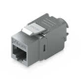Keystone Jack Cat6A Tipo Toolless para Terminación sin Herramientas, Instalación Snap-In en Patch Panel, Paquete con 12 Piezas