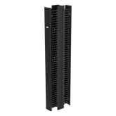 Gestor Vertical de Cableado CableTek-EC / Doble Cara / 45U / Acero 1.9 mm / 6 in Ancho / 9 in Profundidad / Negro RAL 9005 / Montaje Universal 2 y 4 Postes / Postes y Compuertas Incluidos / Cubierta Frontal Central