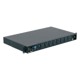 PDU Monitoreable (MI) para Distribución de Energía, Enchufe de Entrada NEMA 5-15P, Con 8 Salidas 5-20R, Horizontal 19in, 120 Vca, 20 Amp, 1UR
