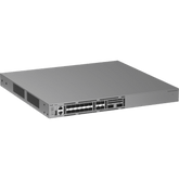 Switch 10G / 12 Puertos SFP+ 1G/2.5G/10G / 4 Puertos SFP28 10G/25G / 2 Puertos QSFP+ 40G / Capacidad 600 Gbps / Reenvío 446.4 Mpps / CPU Quad Core ARMv8 Cortex-A72 / 1 RU / Alimentación AC / Línea Cybrey