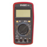 Multímetro Digital / 600 V CC/CA CAT II / 1999 Recuentos / LCD 67 x 42 mm / Corriente 10 A / Resistencia 200 MΩ / HFE Transistores