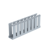 Canaleta Ranurada de PVC sin Tapa, Tipo G, 1.25 in de Ancho, 3.12 in de Alto y 1800 mm de Largo, Color Gris