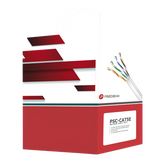 Bobina de Cable de UTP de 4 Pares Cat5e de 305 Metros (1000 Pies), 100% Cobre, PVC ROHS, Color Gris, 24 AWG, Uso en Interior, Para Aplicaciones de Voz, Datos y Video
