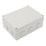 Caja de Derivación de Plástico / 10 Glándulas de Goma / IP55 / 140 x 190 x 76 mm / -40 a 120°C