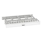 Organizador de Cables Horizontal NetManager de Alta Densidad, Doble (Frontal y Posterior), Para Rack de 19in, 1UR, Color Blanco