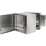 Gabinete ProTek Doble Bisagra / Puerta Sólida con AC / 36x24x28 in (922x600x710 mm) / Acero Inoxidable SS304 Cepillado / NEMA 4 4X 12 / IP66 IK10