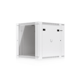 UACC Rack Cabinet 12U (600 x 703 mm) - Gabinete Cerrado para Montaje en Pared con Puerta Frontal de Vidrio Templado, Puerta Trasera Abatible (Swing-Out) y Paneles Laterales Removibles con Llave