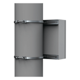 Kit de Fijación para Postes / Enclosure Pole Fixation / Acero Galvanizado / Carga Máxima 900 N / Diámetro Poste 80-250 mm (3.15-9.84 in) / 2 Perfiles + Accesorios
