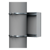 Kit de Fijación para Postes / Enclosure Pole Fixation / Acero Galvanizado / Carga Máxima 900 N / Diámetro Poste 80-250 mm (3.15-9.84 in) / 2 Perfiles + Accesorios