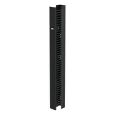 Organizador Vertical de Cableado CableTek-EC / 45U / Una Cara / Acero 1.9 mm / 6 in Ancho / 9 in Profundidad / Negro RAL 9005 / Montaje Universal 4 Postes / Cat 5e/6/6A/Fibra